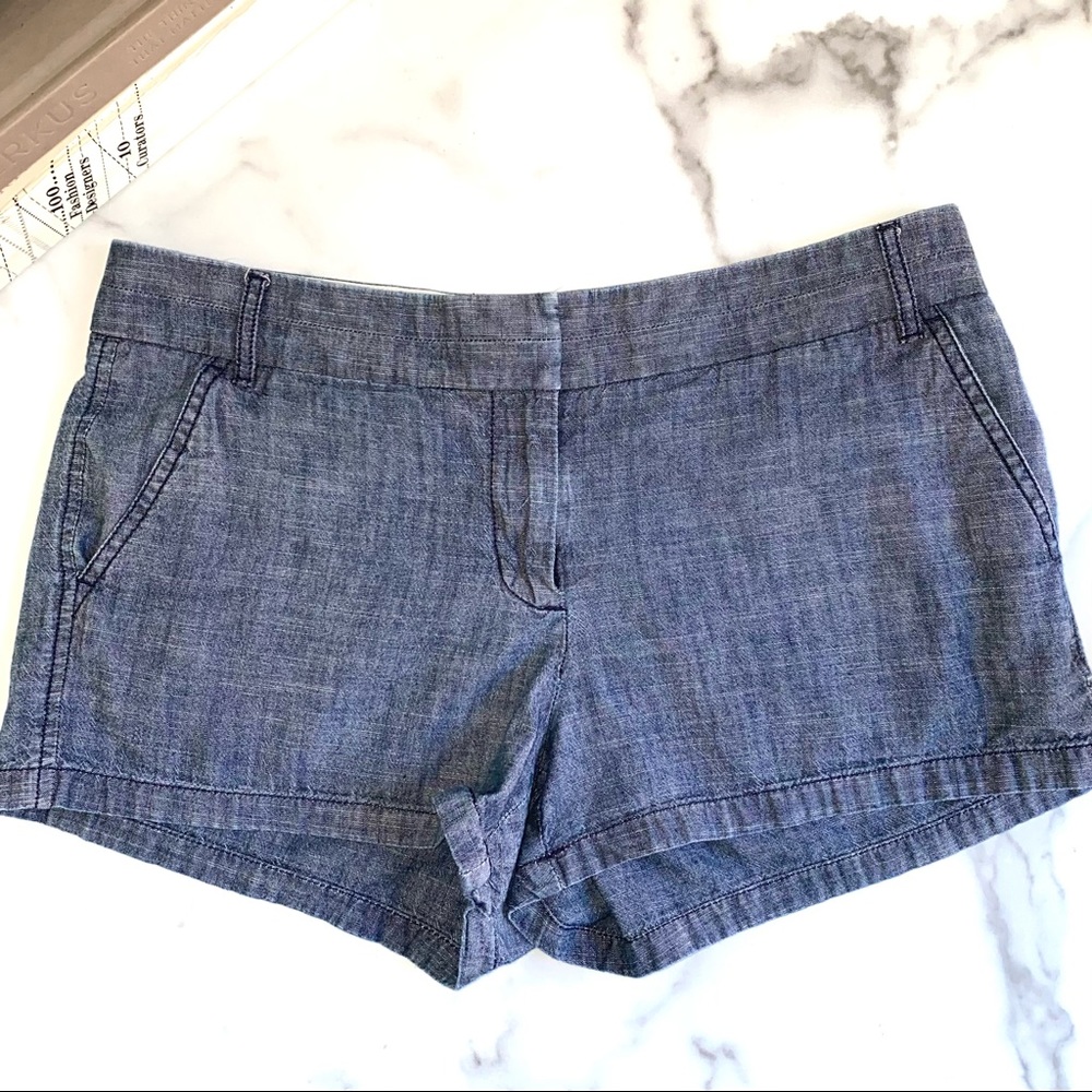 J CREW Chambray Shorts 3” Inseam SZ 8